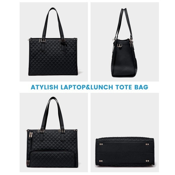 2 in 1 Insulated Lunch Tote Bag for Women Large Capacity