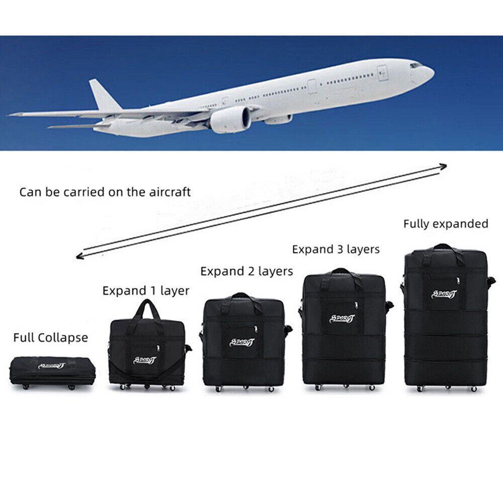 42 Extra Large Lightweight Luggage Trolley Suitcase Travel Bag
